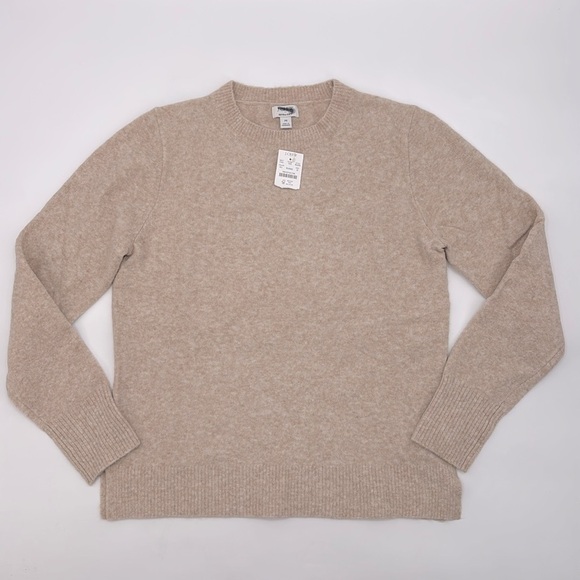 J Crew Factory Crewneck sweater in extra-soft yarn in Tan size M NWT BU223 - Picture 2 of 12